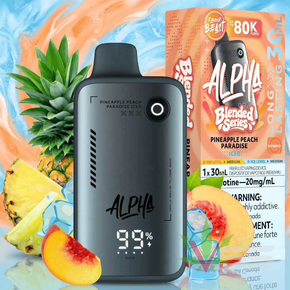 Flavour Beast Alpha 80K Disposable Vape-Pineapple Peach Paradise Iced 80k / 20mg Steinbach Vape SuperStore and Bong Shop Manitoba Canada