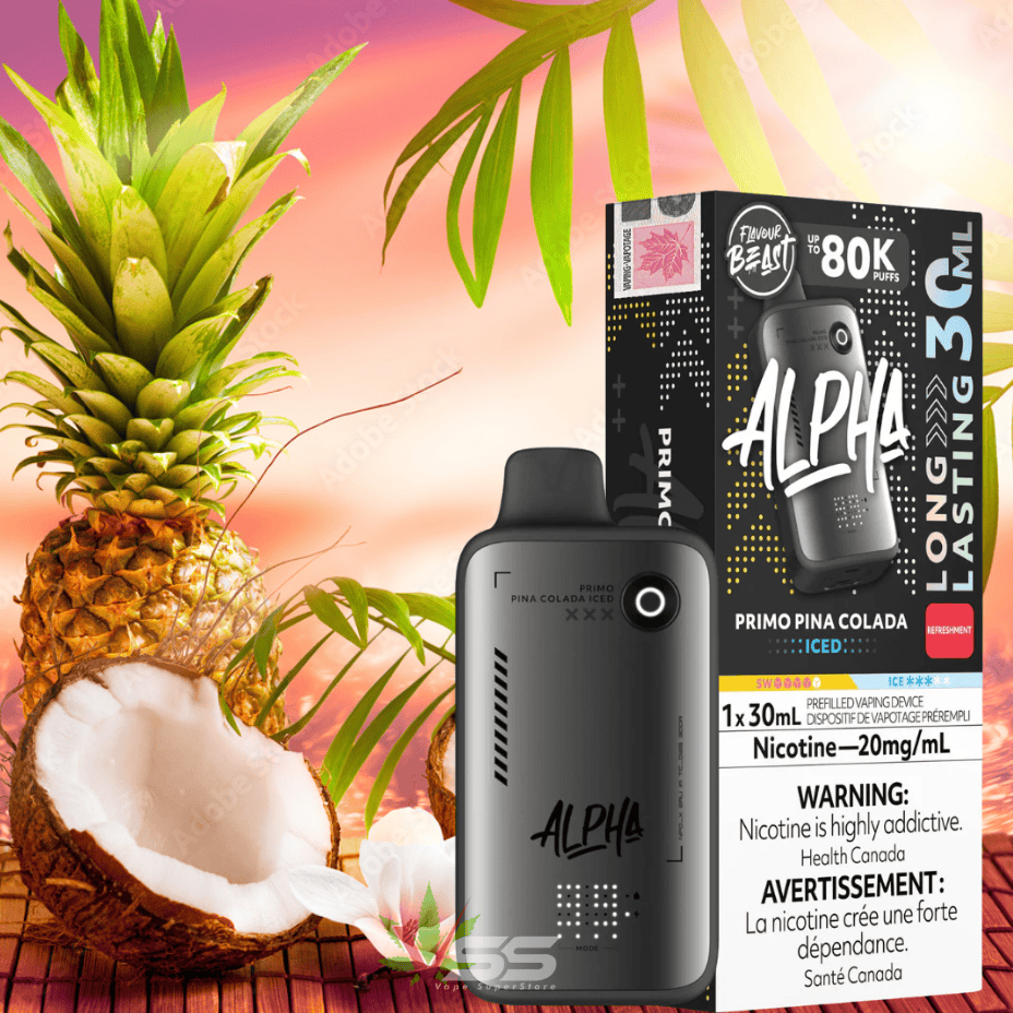 Flavour Beast Alpha 80K Disposable Vape-Primo Pina Colada Iced Steinbach Vape SuperStore and Bong Shop Manitoba Canada