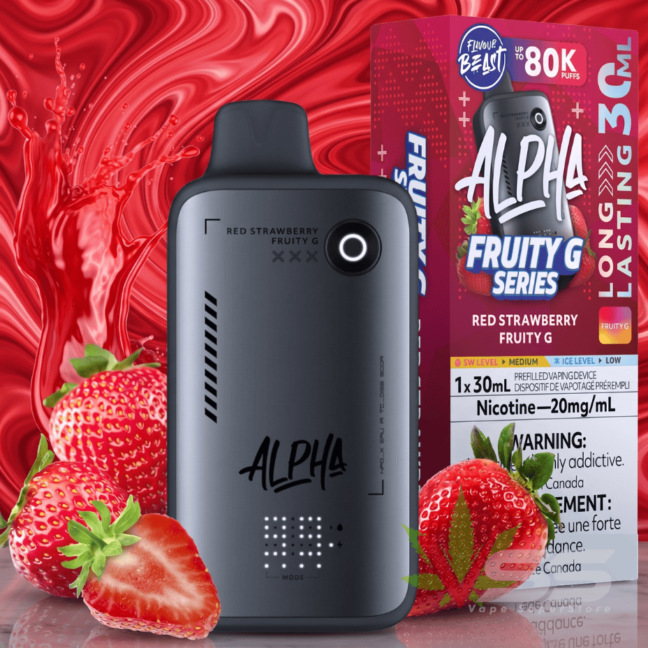 Flavour Beast Alpha 80K Disposable Vape-Red Strawberry Fruity G 80k / 20mg Steinbach Vape SuperStore and Bong Shop Manitoba Canada