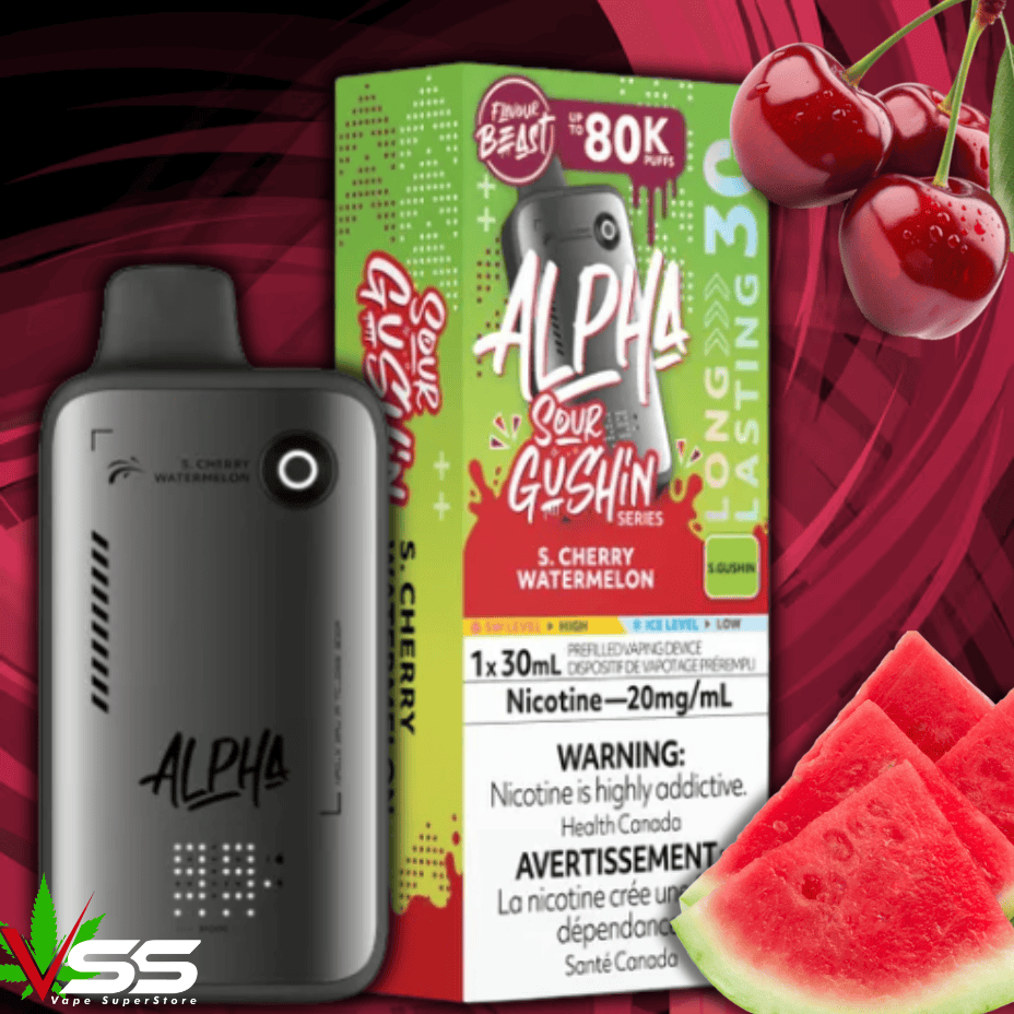 Flavour Beast Alpha 80K Disposable Vape-S. Cherry Watermelon 80000 Puffs / 20mg Steinbach Vape SuperStore and Bong Shop Manitoba Canada