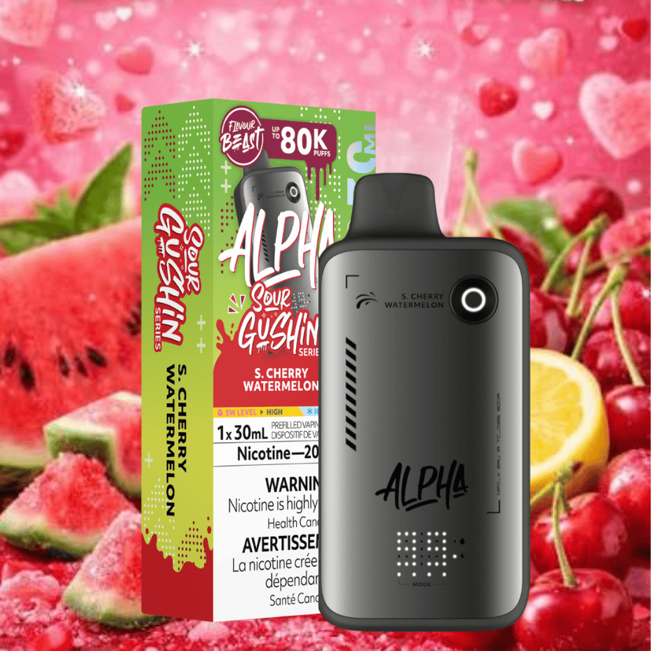 Flavour Beast Alpha 80K Disposable Vape-S. Cherry Watermelon 80000 Puffs / 20mg Steinbach Vape SuperStore and Bong Shop Manitoba Canada