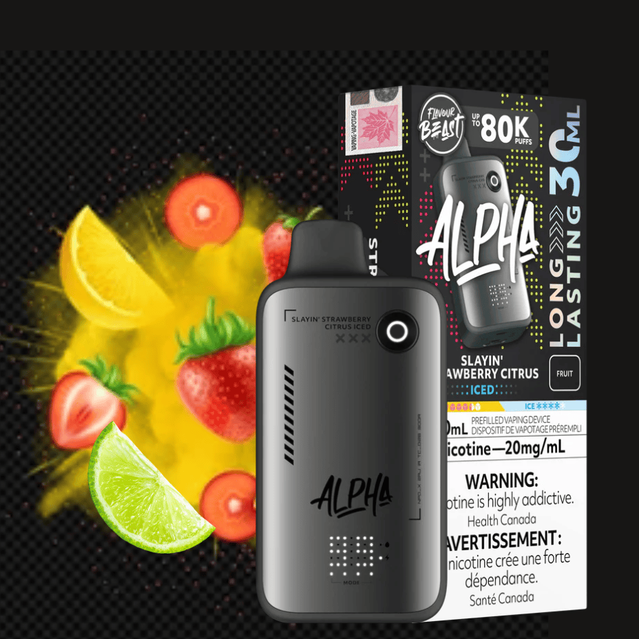 Flavour Beast Alpha 80K Disposable Vape-Slayin Strawberry Citrus Iced Steinbach Vape SuperStore and Bong Shop Manitoba Canada