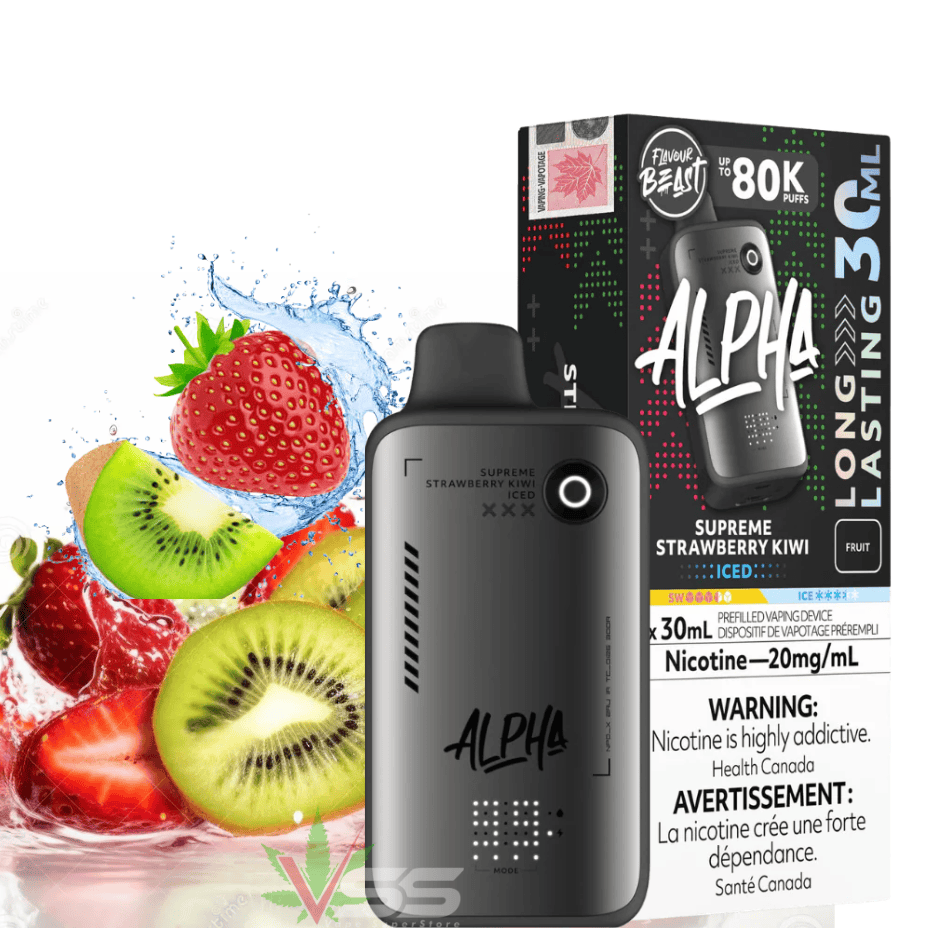 Flavour Beast Alpha 80K Disposable Vape-Supreme Strawberry Kiwi Iced Steinbach Vape SuperStore and Bong Shop Manitoba Canada
