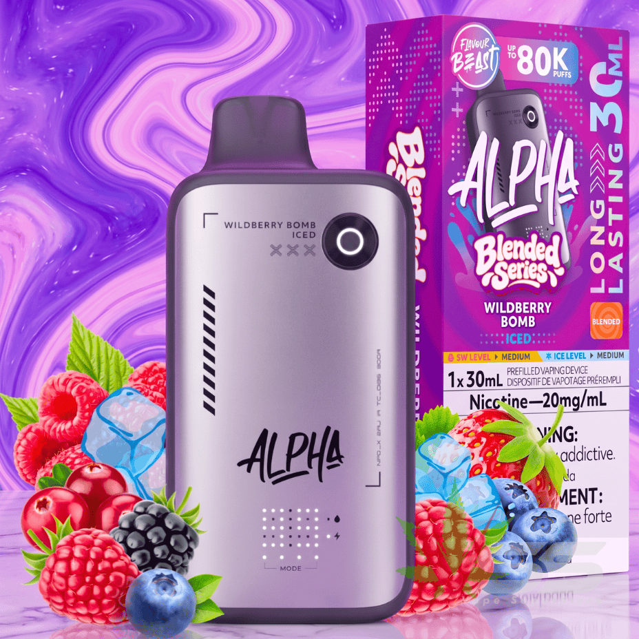 Flavour Beast Alpha 80K Disposable Vape-Wildberry Bomb Ice 80k / 20mg Steinbach Vape SuperStore and Bong Shop Manitoba Canada