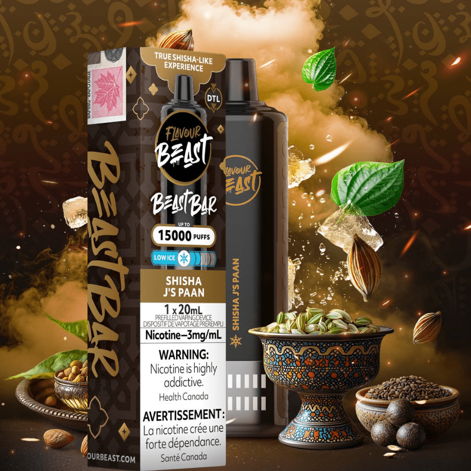 Flavour Beast Beast Bar 15k Disposable Vape-Shisha J's PAAN 3mg / 15000 Puffs Steinbach Vape SuperStore and Bong Shop Manitoba Canada