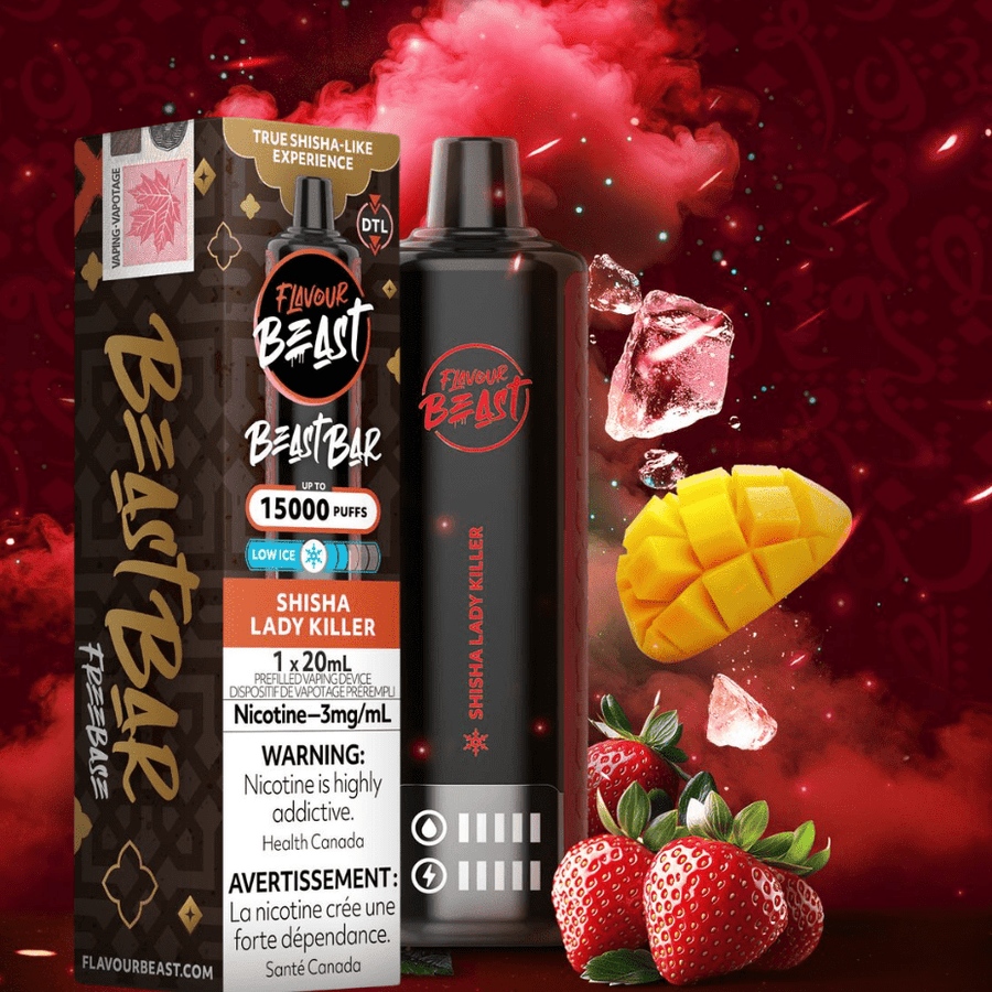 Flavour Beast Beast Bar 15k Disposable Vape-Shisha Lady Killer 3mg / 15000 Puffs Steinbach Vape SuperStore and Bong Shop Manitoba Canada