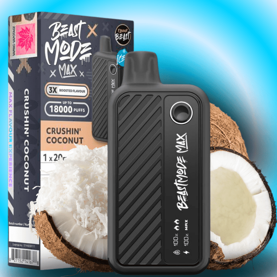 Flavour Beast Beast Mode Max 18k Disposable-Crushin Coconut 20ml / 18000 Puffs Steinbach Vape SuperStore and Bong Shop Manitoba Canada