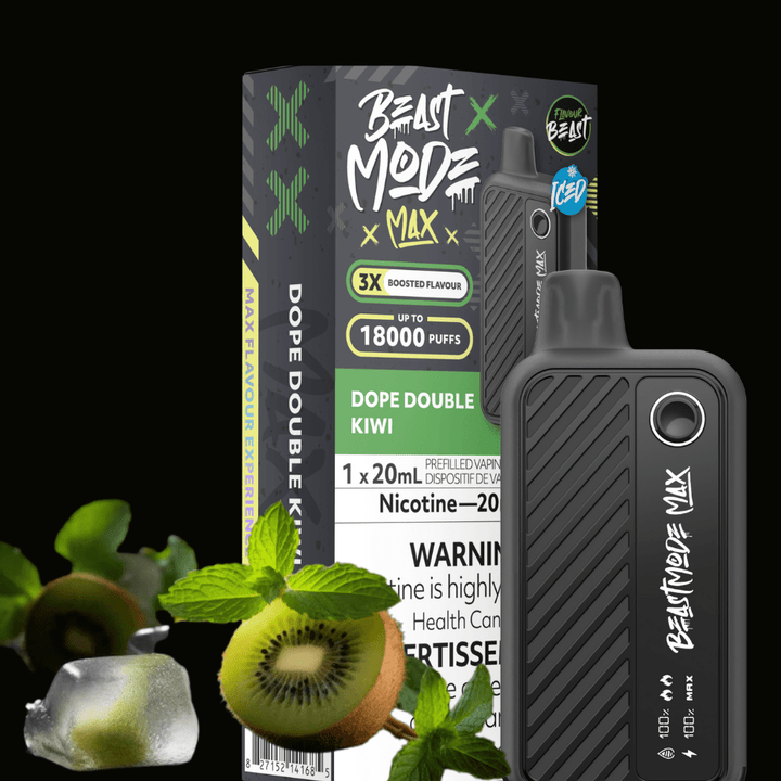 Flavour Beast Beast Mode Max 18k Disposable-Dope Double Kiwi 20ml / 18000 Puffs Steinbach Vape SuperStore and Bong Shop Manitoba Canada