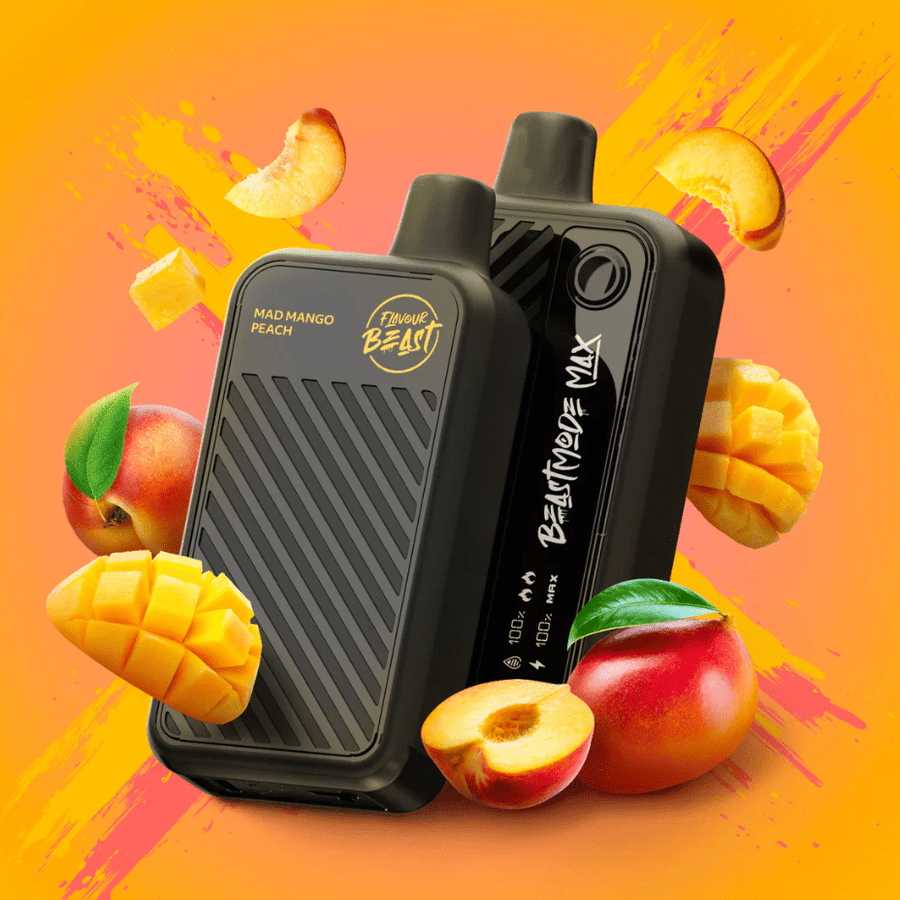 Flavour Beast Beast Mode Max 18k Disposable - Mad Mango Peach 20ml / 18000 Puffs Steinbach Vape SuperStore and Bong Shop Manitoba Canada