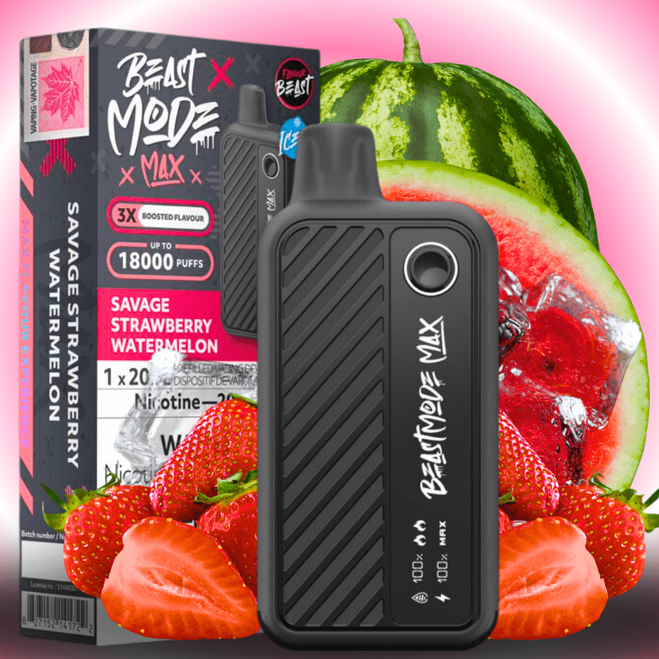 Flavour Beast Beast Mode Max 18k Disposable-Savage Strawberry Watermelon 20ml / 18000 Puffs Steinbach Vape SuperStore and Bong Shop Manitoba Canada