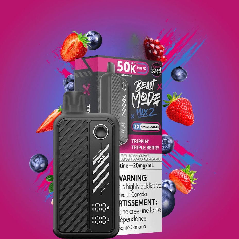 Flavour Beast Max 2 Disposable Vape-Trippin Triple Berry Steinbach Vape SuperStore and Bong Shop Manitoba Canada
