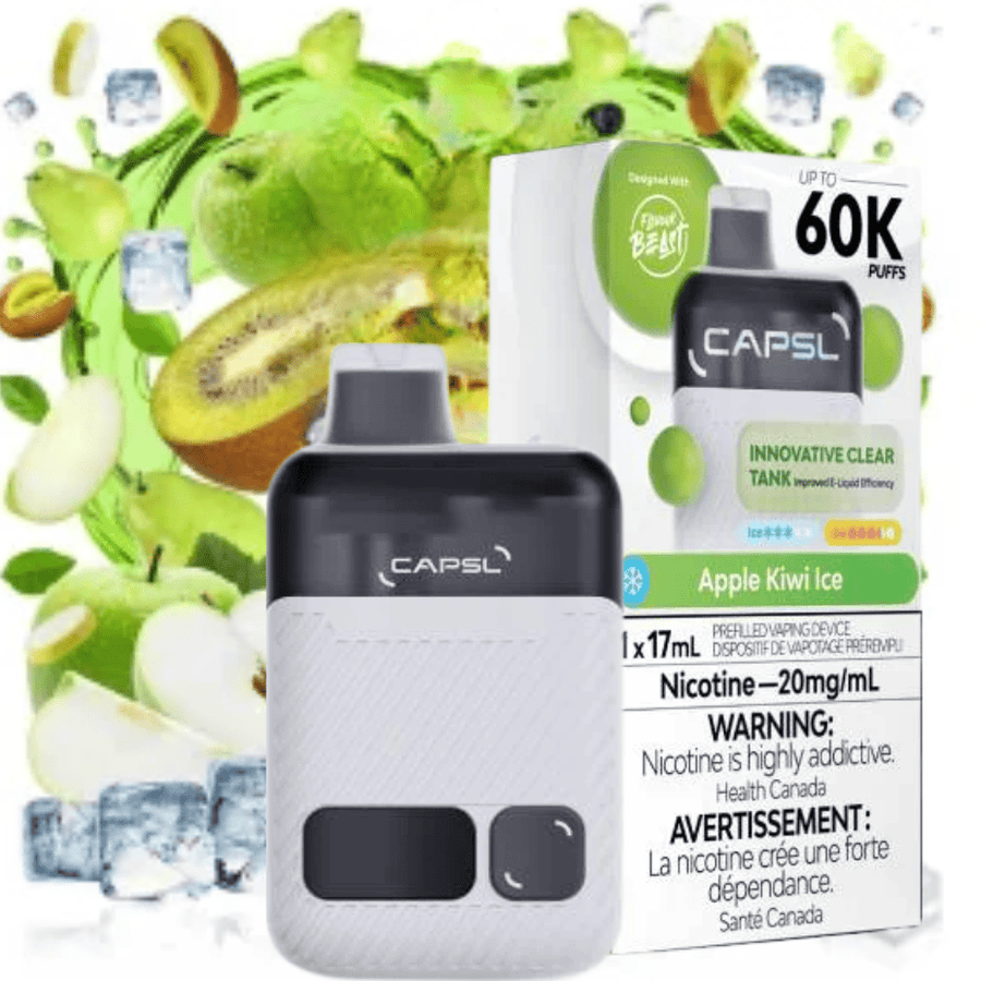 Flavour Beast CAPSL AFX17 60K Disposable Vape-Apple Kiwi Ice Steinbach Vape SuperStore and Bong Shop Manitoba Canada