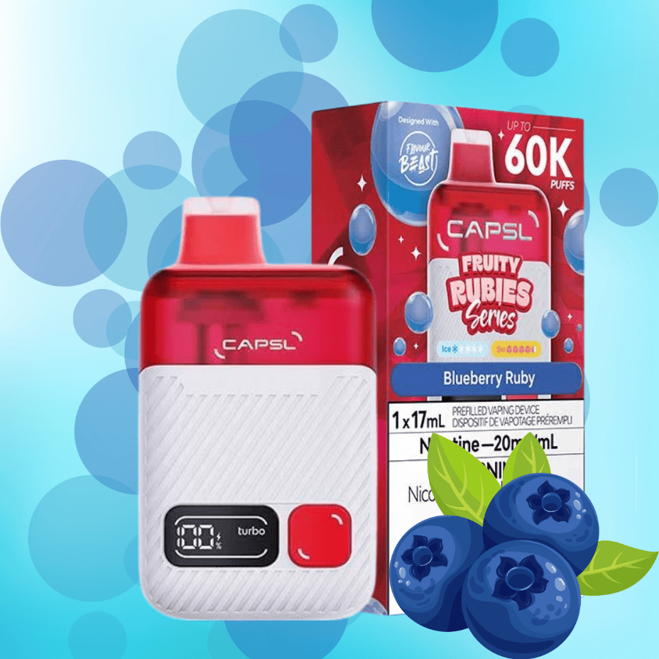 Flavour Beast CAPSL AFX17 60K Disposable Vape-Blueberry Ruby 60k / 20mg Steinbach Vape SuperStore and Bong Shop Manitoba Canada