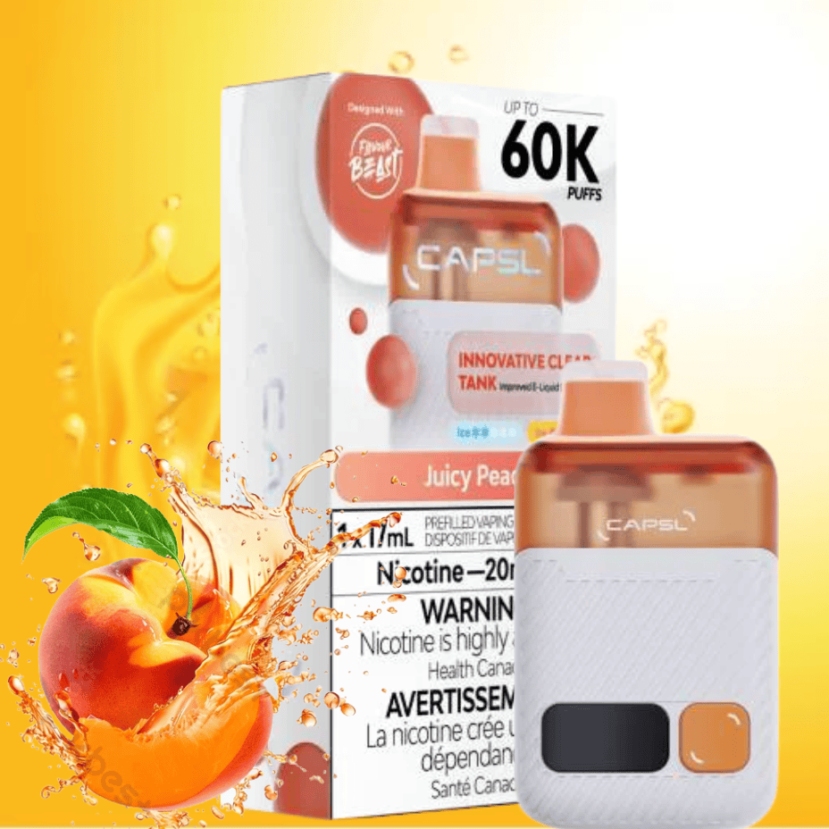 Flavour Beast CAPSL AFX17 60K Disposable Vape-Juicy Peach Steinbach Vape SuperStore and Bong Shop Manitoba Canada
