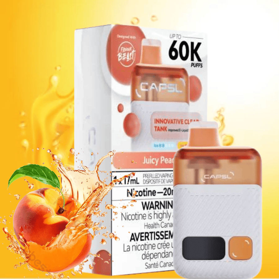 Flavour Beast CAPSL AFX17 60K Disposable Vape-Juicy Peach Steinbach Vape SuperStore and Bong Shop Manitoba Canada