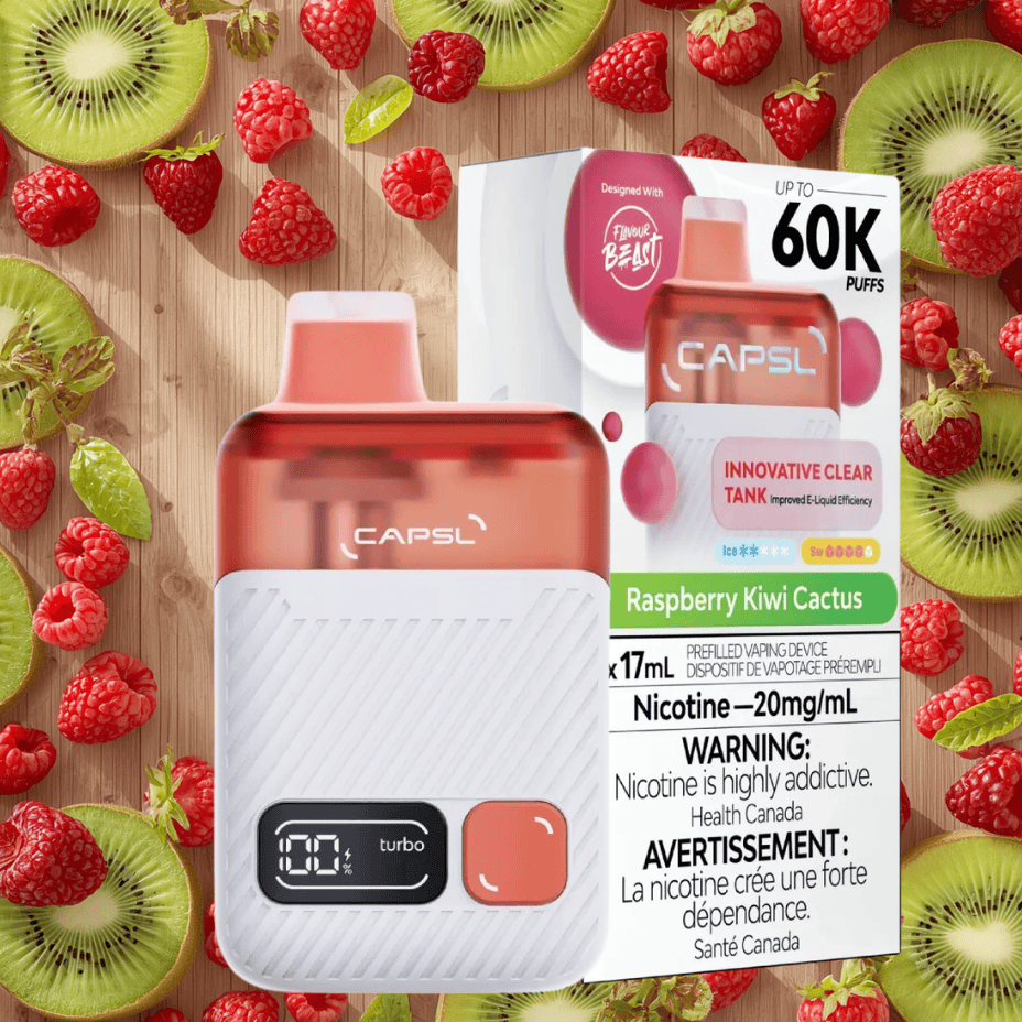 Flavour Beast CAPSL AFX17 60K Disposable Vape-Raspberry Kiwi Cactus 60k / 20mg Steinbach Vape SuperStore and Bong Shop Manitoba Canada