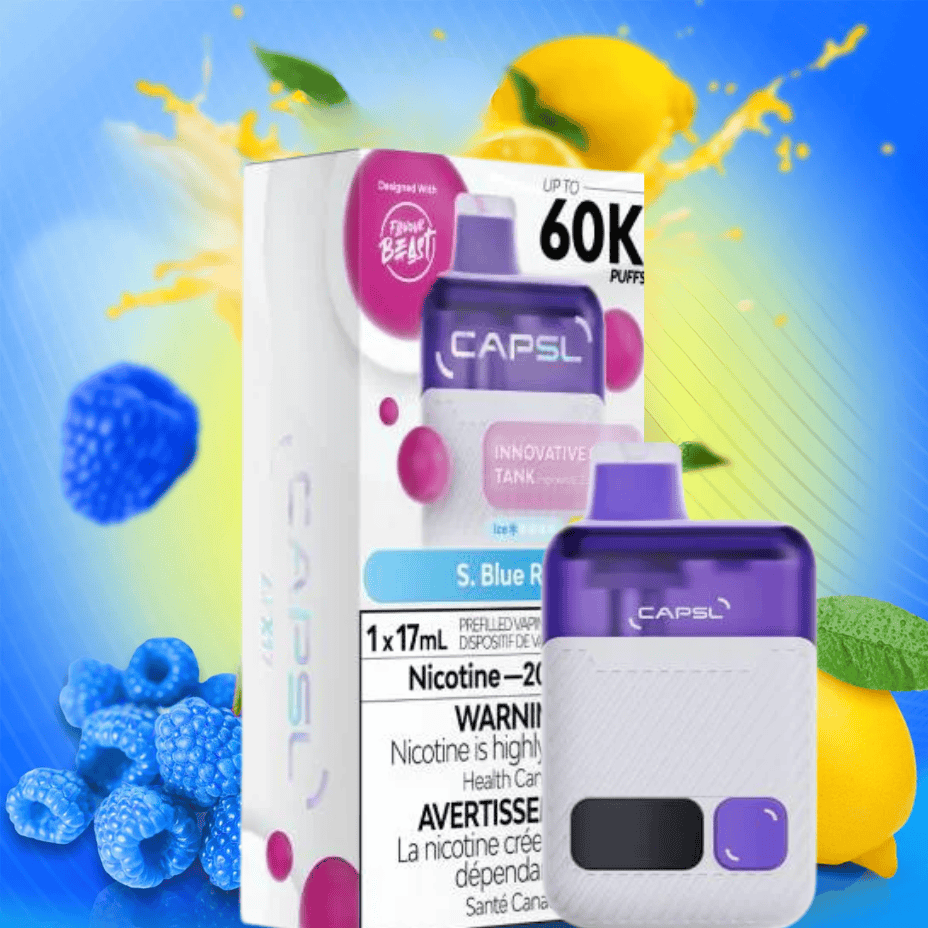 Flavour Beast CAPSL AFX17 60K Disposable Vape-S Blue razz Steinbach Vape SuperStore and Bong Shop Manitoba Canada