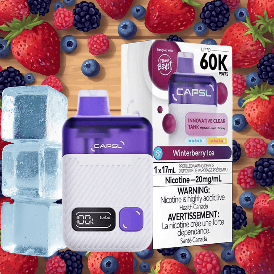 Flavour Beast CAPSL AFX17 60K Disposable Vape-Winterberry Iced 60K / 20mg Steinbach Vape SuperStore and Bong Shop Manitoba Canada