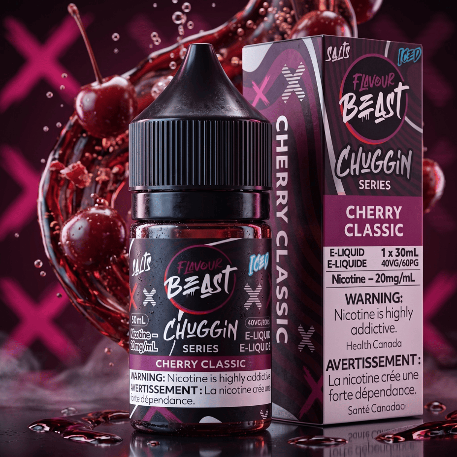 Flavour Beast Chuggin Salts - Cherry Classic Iced 30ml 20mg/mL / 30mL Steinbach Vape SuperStore and Bong Shop Manitoba Canada