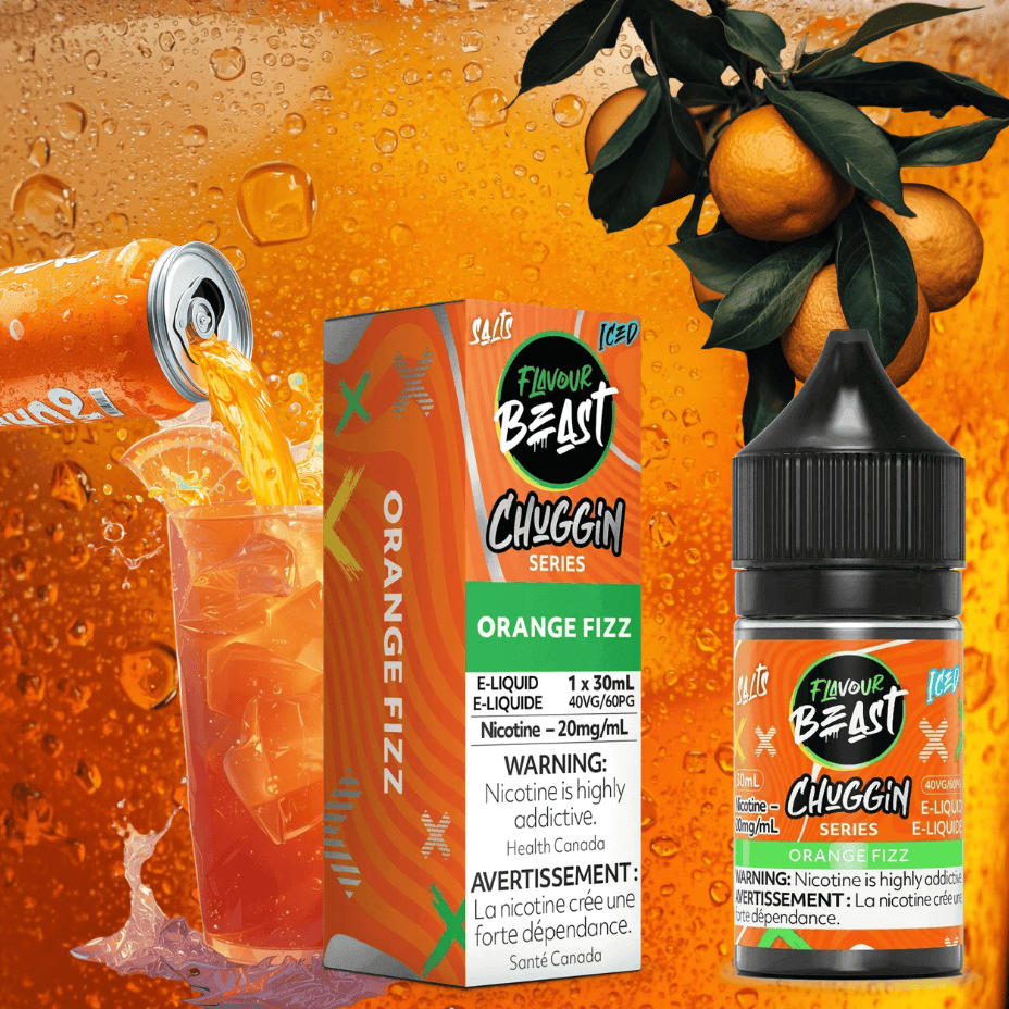 Flavour Beast Chuggin Salts - Orange Sparkle Iced 30ml 20mg / 30ml Steinbach Vape SuperStore and Bong Shop Manitoba Canada