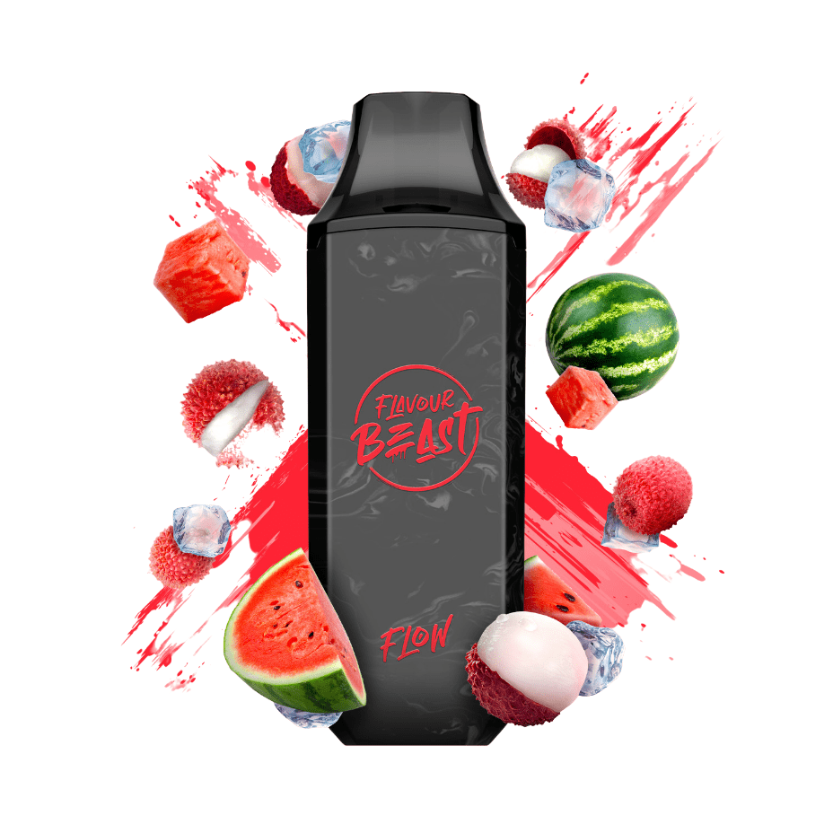Flavour Beast Flavour Beast Flow 4000 Puff Disposable-Lit Lychee Watermelon Iced 4000 Puffs / 20mg Flavour Beast Flow 4000 Puff Disposable Lit Lychee Watermelon-Steinbach Vape SuperStore & Bong Shop MB, Canada