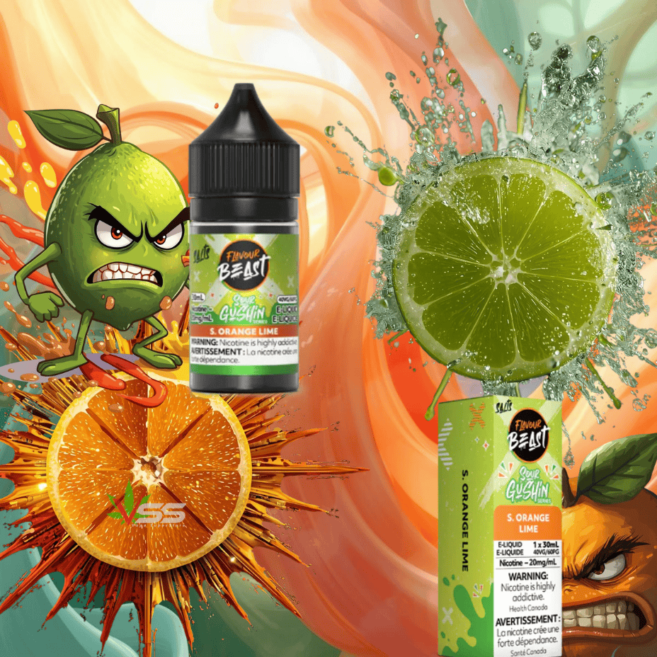 Flavour Beast Gushin Salts - Sour Orange Lime 30ml / 20mg Steinbach Vape SuperStore and Bong Shop Manitoba Canada