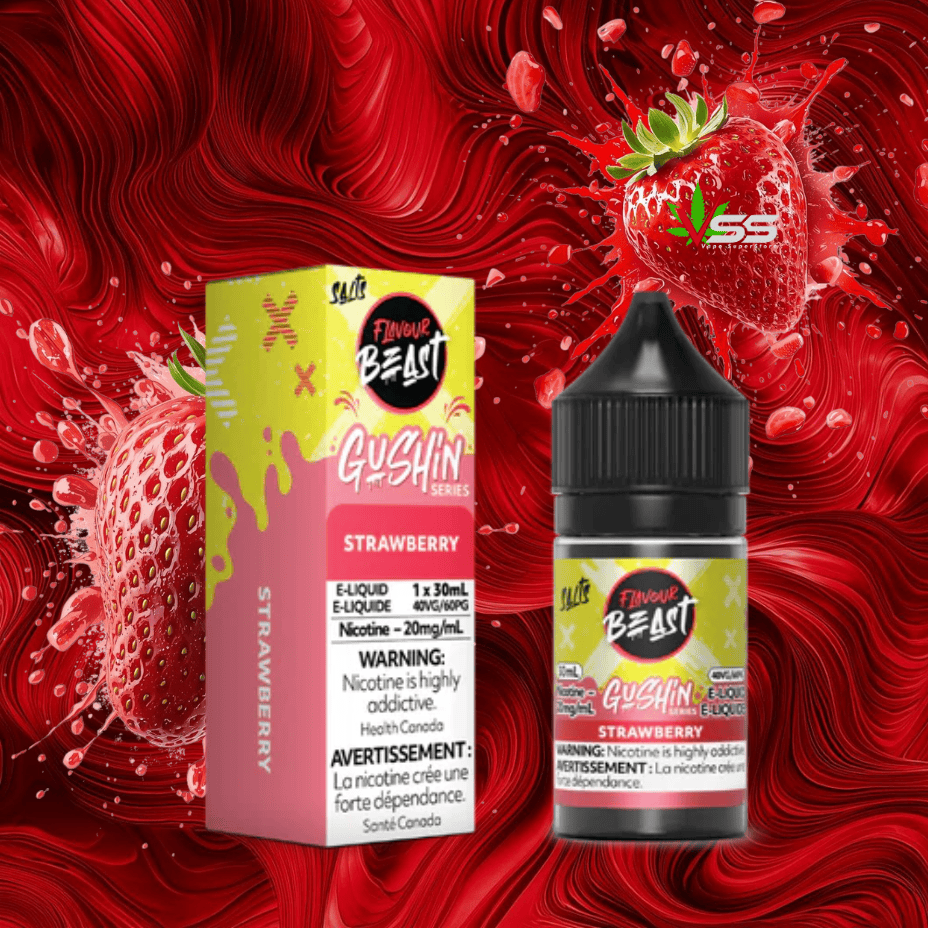 Flavour Beast Gushin Salts - Strawberry 30ml / 20mg Steinbach Vape SuperStore and Bong Shop Manitoba Canada