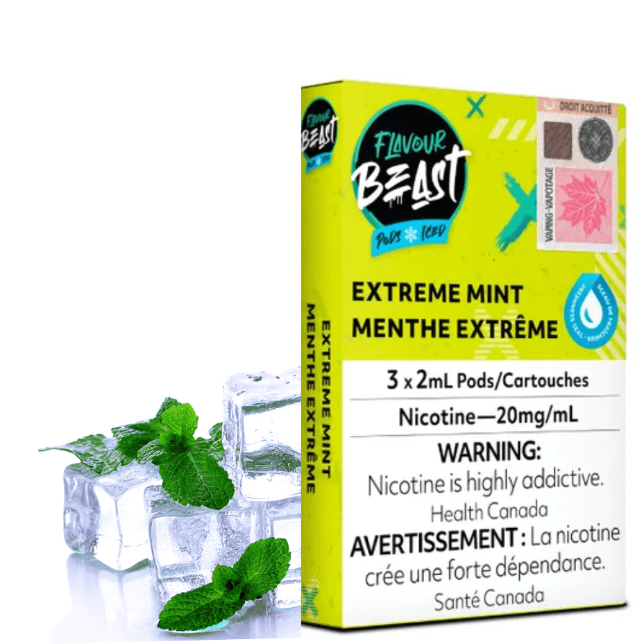 Flavour Beast Pod Pack-Extreme Mint Iced 3/pkg / 20mg Steinbach Vape SuperStore and Bong Shop Manitoba Canada