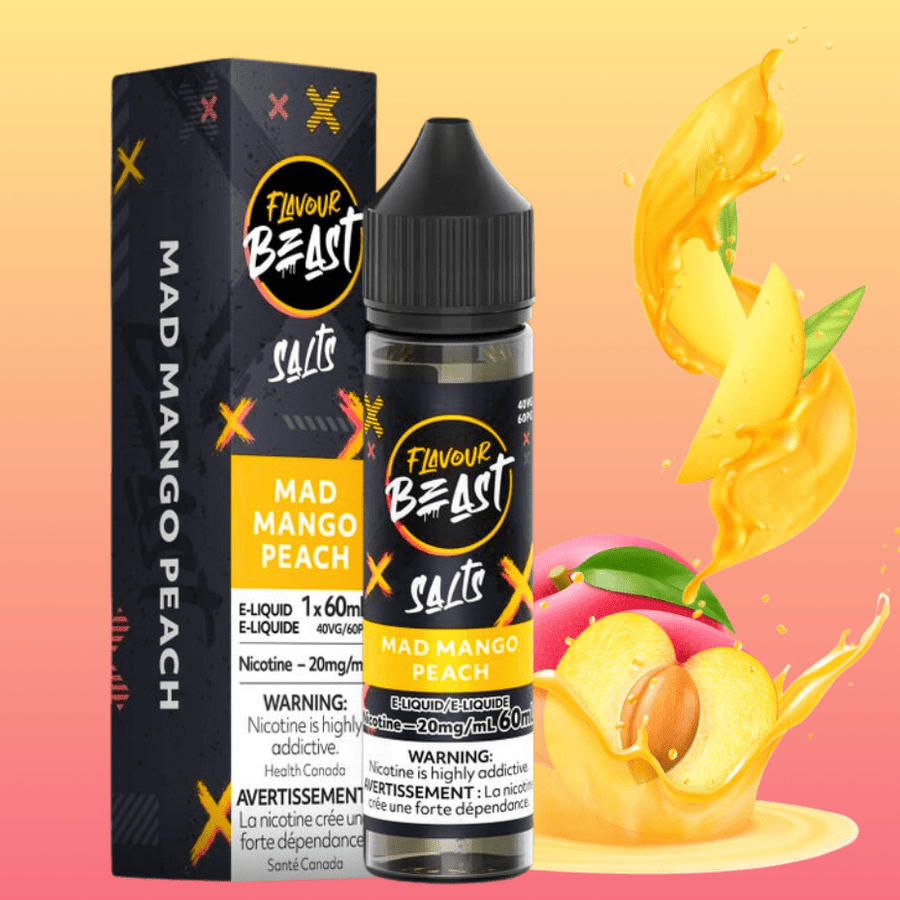 Flavour Beast Salt-Mad Mango Peach-60ml 60ml / 20mg Steinbach Vape SuperStore and Bong Shop Manitoba Canada