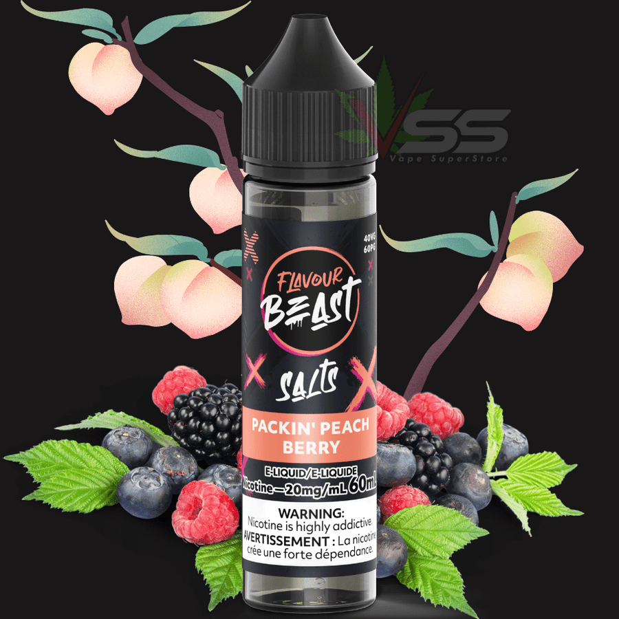 Flavour Beast Salt - Packin' Peach Berry 60ml Steinbach Vape SuperStore and Bong Shop Manitoba Canada