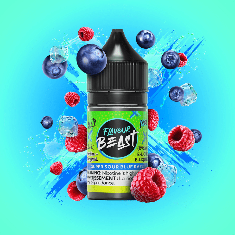 Super Sour Blue Razz by Flavour Beast Salts 30ml / 20mg Steinbach Vape SuperStore and Bong Shop Manitoba Canada