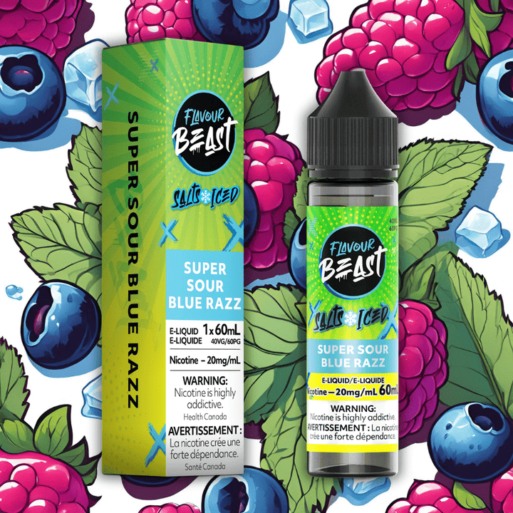 Flavour Beast Salt-Super Sour Blue Razz-60ml 60mL / 20mg Steinbach Vape SuperStore and Bong Shop Manitoba Canada