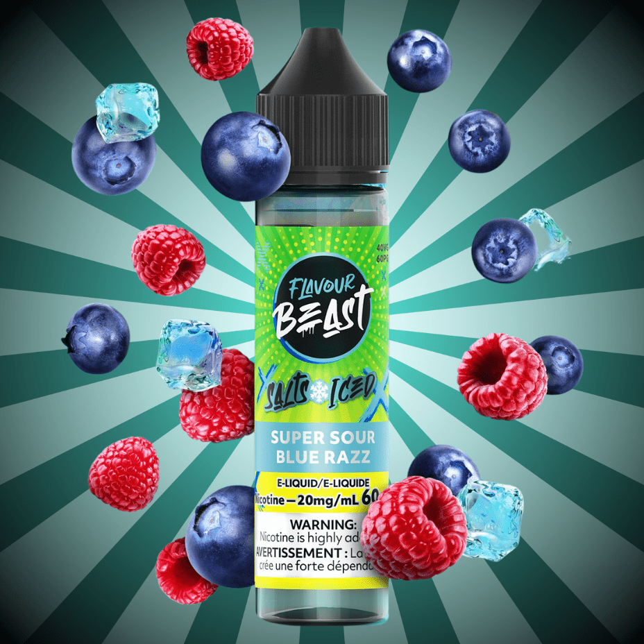 Flavour Beast Salt-Super Sour Blue Razz-60ml 60mL / 20mg Steinbach Vape SuperStore and Bong Shop Manitoba Canada