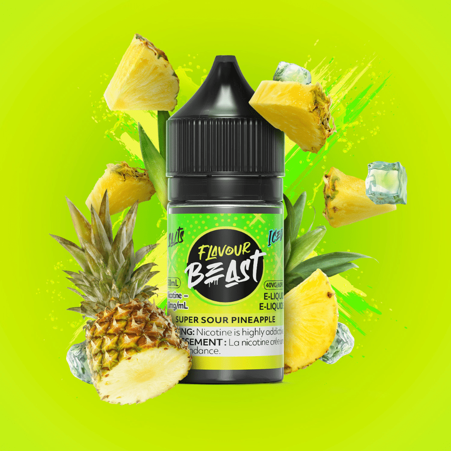 Super Sour Pineapple by Flavour Beast Salts 30ml / 20mg Steinbach Vape SuperStore and Bong Shop Manitoba Canada