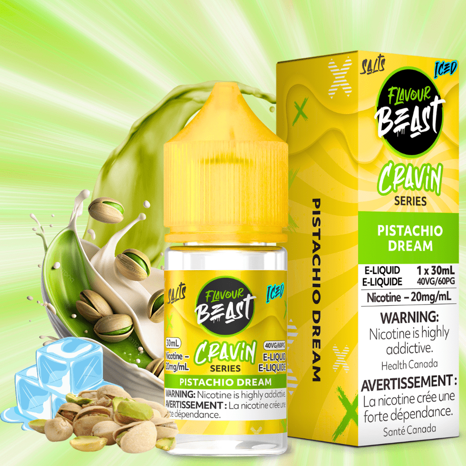 Flavour Beast Cravin' Salts-Pistachio Dream Iced 20mg / 30mL Steinbach Vape SuperStore and Bong Shop Manitoba Canada