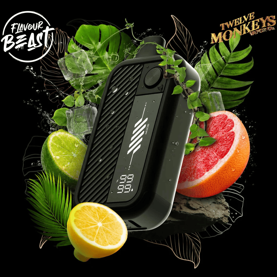 Flavour Beast X 12 Monkeys Beast Mode Max 3 60K Disposable-Harambae Iced 20mg / 60K Steinbach Vape SuperStore and Bong Shop Manitoba Canada