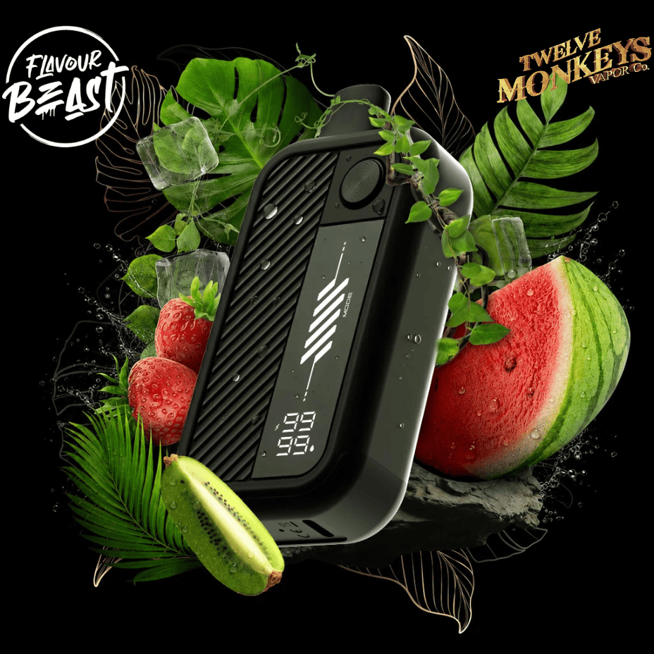 Flavour Beast X 12 Monkeys Beast Mode Max 3 60K Disposable-Kanzi Ice 20mg / 60k Steinbach Vape SuperStore and Bong Shop Manitoba Canada