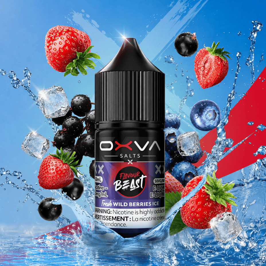 Flavour Beast x OXVA E-Liquid - Fresh Wild Berries Ice Salt 30ml / 20mg Steinbach Vape SuperStore and Bong Shop Manitoba Canada
