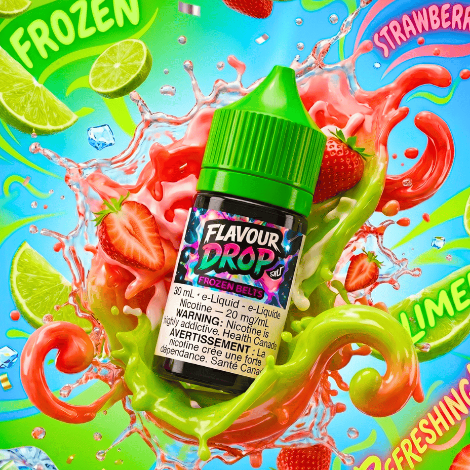 Flavour Drop Salts - Frozen Belts 30mL / 20mg Steinbach Vape SuperStore and Bong Shop Manitoba Canada