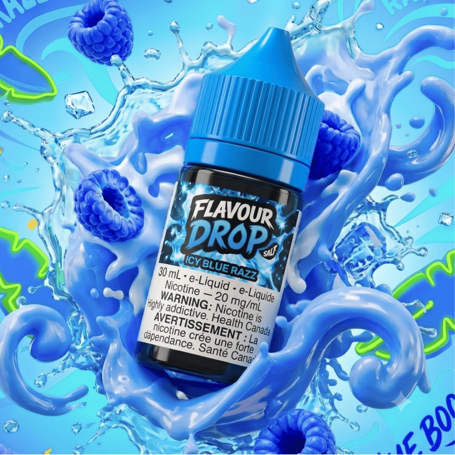 Flavour Drop Salts Icy Blue Razz 30ml / 20mg Steinbach Vape SuperStore and Bong Shop Manitoba Canada