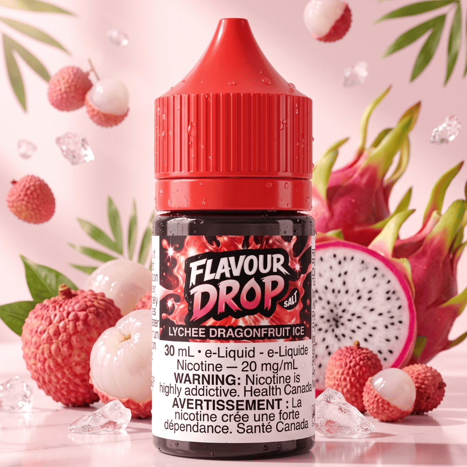 Flavour Drop Salts - Lychee Dragonfruit Ice 30ml / 20mg Steinbach Vape SuperStore and Bong Shop Manitoba Canada