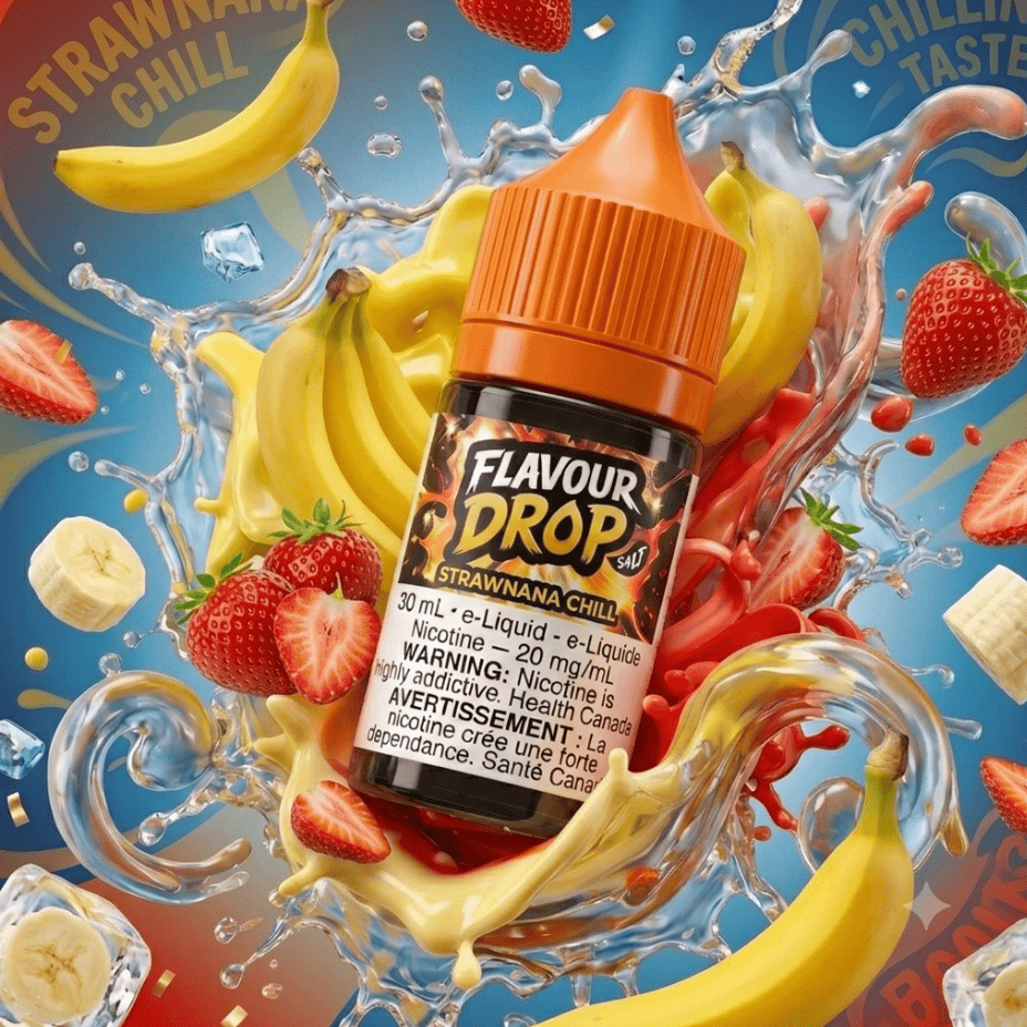 Flavour Drop Salts Strawnana Chill 30ml / 20mg Steinbach Vape SuperStore and Bong Shop Manitoba Canada