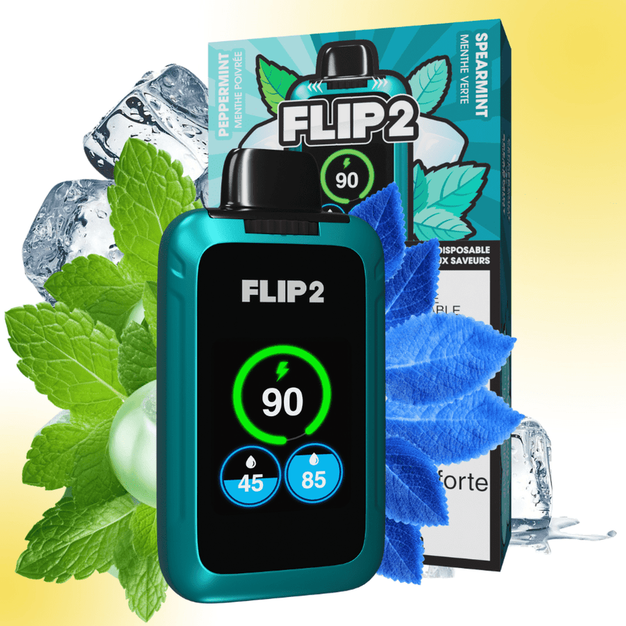 Flip Bar 2 Disposable Vape-Peppermint and Spearmint 11000 Puffs Steinbach Vape SuperStore and Bong Shop Manitoba Canada