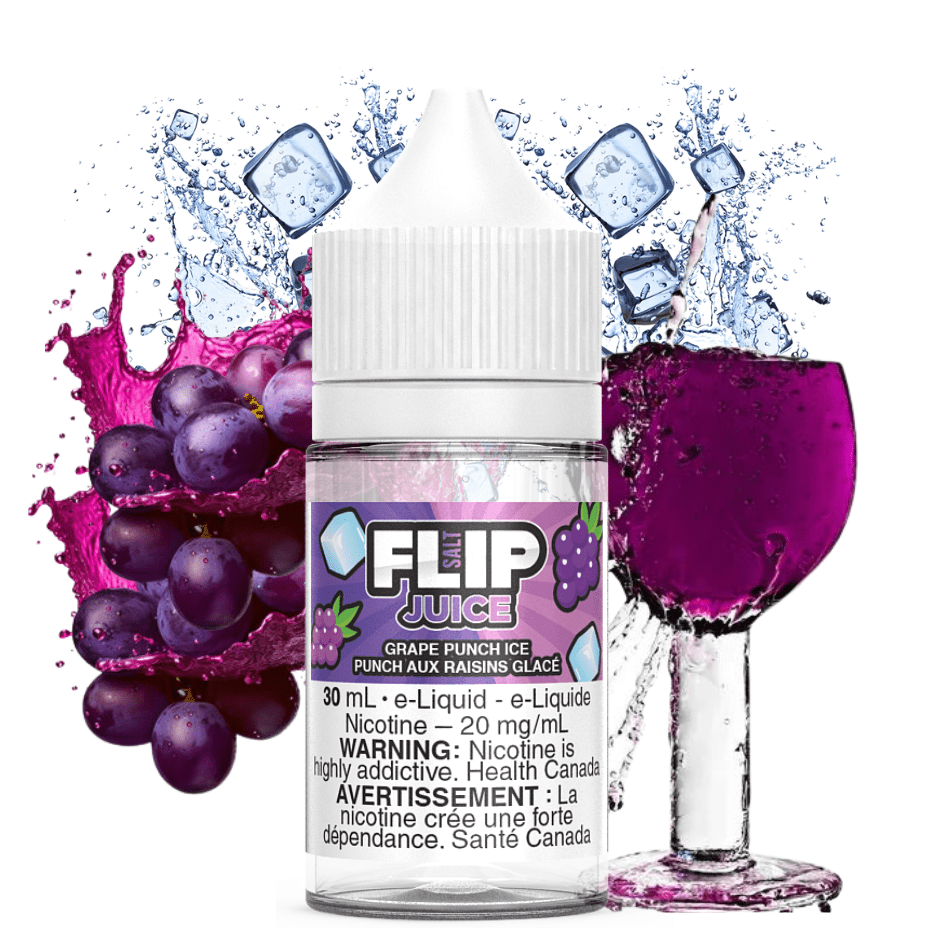 FLIP BAR Grape Punch Ice Salt by Flip Juice-Steinbach Vape SuperStore Manitoba Grape Punch Ice Salt by Flip Juice