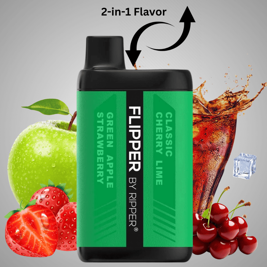 Flipper 11000 Disposable Vape-Classic Cherry Lime + Green Apple Strawberry 11000 Puffs / 20mg Steinbach Vape SuperStore and Bong Shop Manitoba Canada