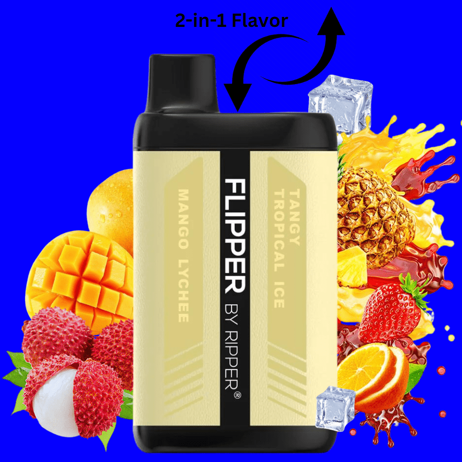 Flipper 11000 Disposable Vape-Tangy Tropical Ice + Mango Lychee 11000 Puffs / 20mg Steinbach Vape SuperStore and Bong Shop Manitoba Canada