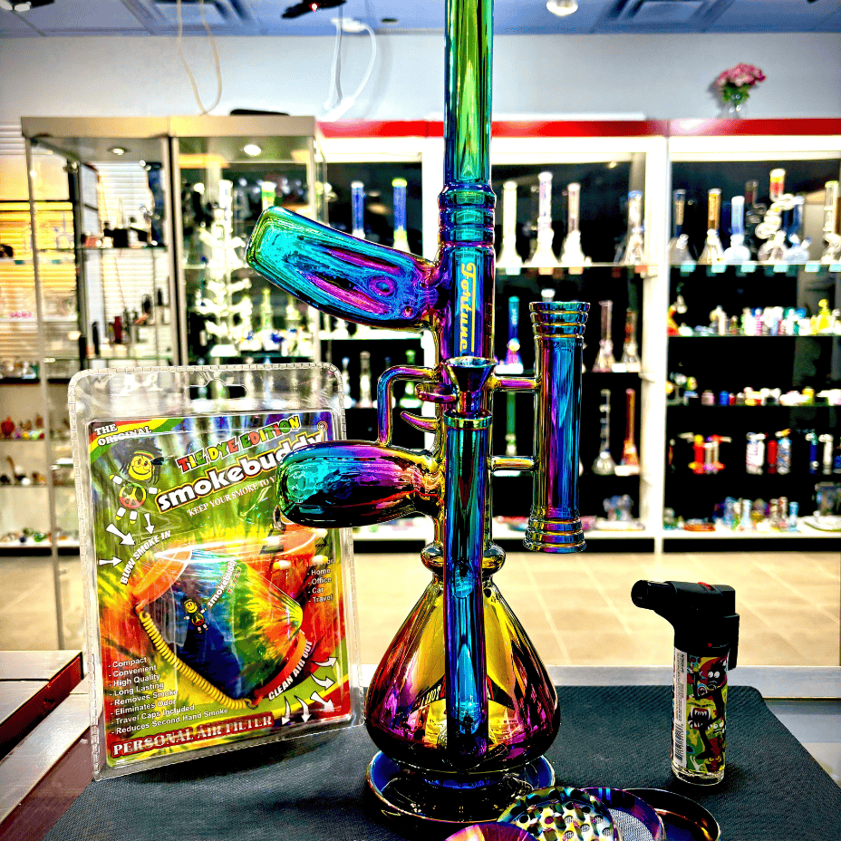 Fortune AK-47 Electroplated Bong - 18" Iridescent Purple Steinbach Vape SuperStore and Bong Shop Manitoba Canada