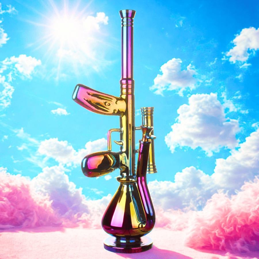 Fortune AK-47 Electroplated Bong - 18" Iridescent Purple Steinbach Vape SuperStore and Bong Shop Manitoba Canada