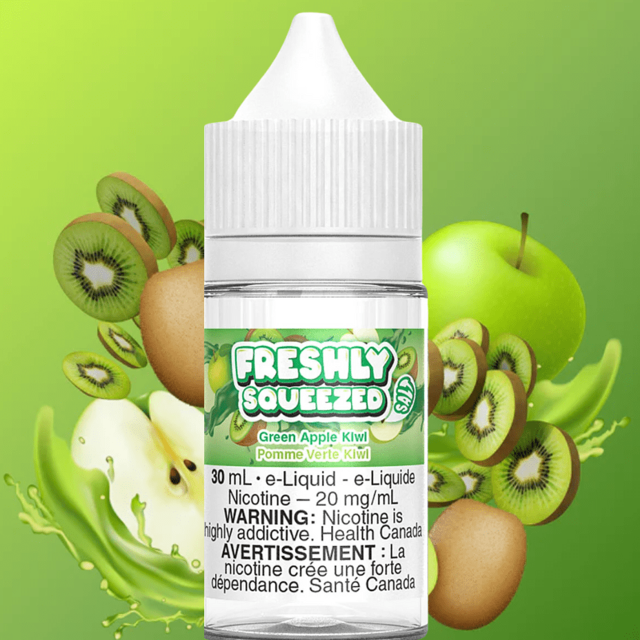 Freshly Squeezed Salt - Green Apple Kiwi 30ml 30ml / 12mg Steinbach Vape SuperStore and Bong Shop Manitoba Canada