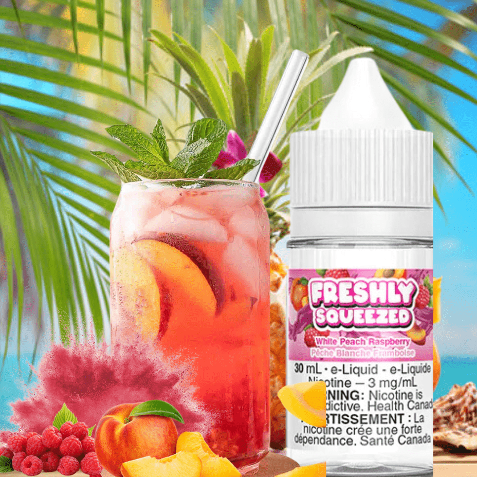 Freshly Squeezed Salt - White Peach Raspberry 30ml Steinbach Vape SuperStore and Bong Shop Manitoba Canada